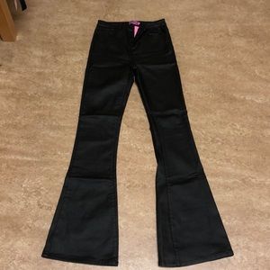 Edikted Leather Flare Jeans